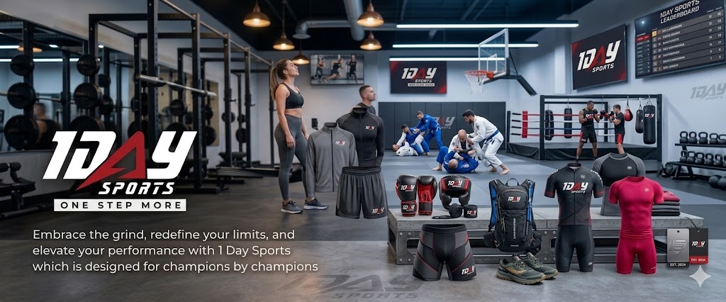 Super gym environment with leaderboard, rigs, cages, kettlebells.
